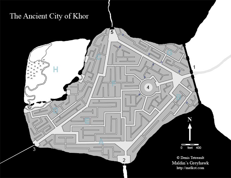 The Ancient City of Khor - Map
